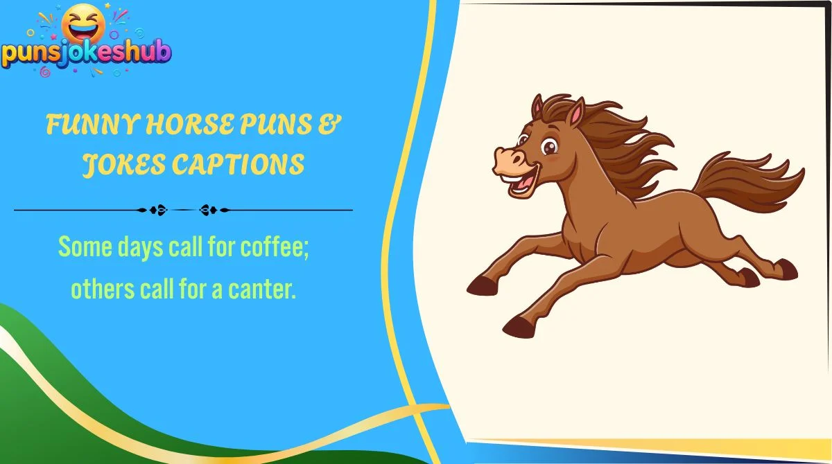 Funny Horse Puns & Jokes Captions