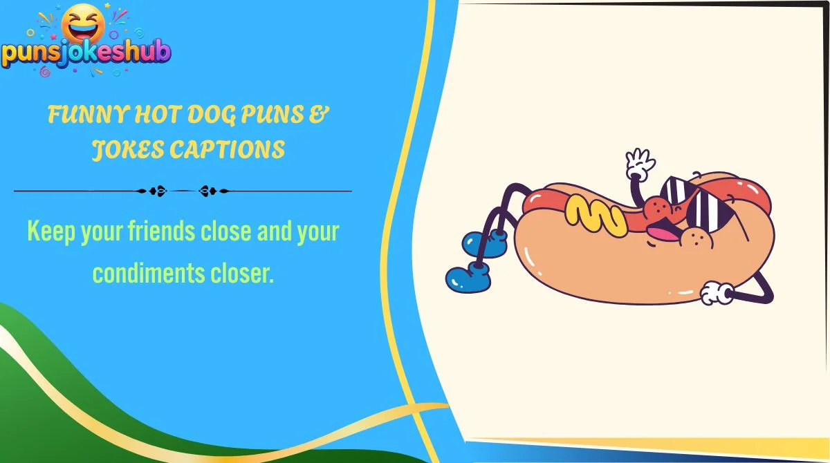 Funny Hot Dog Puns & Jokes Captions