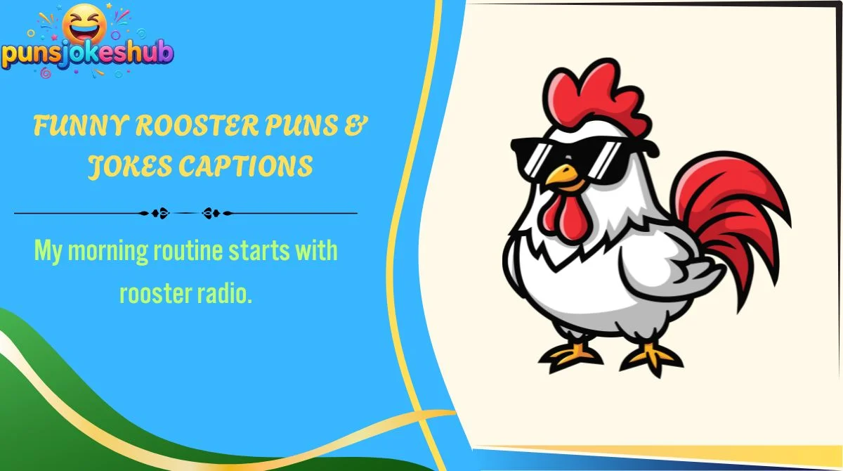 Funny Rooster Puns & Jokes Captions