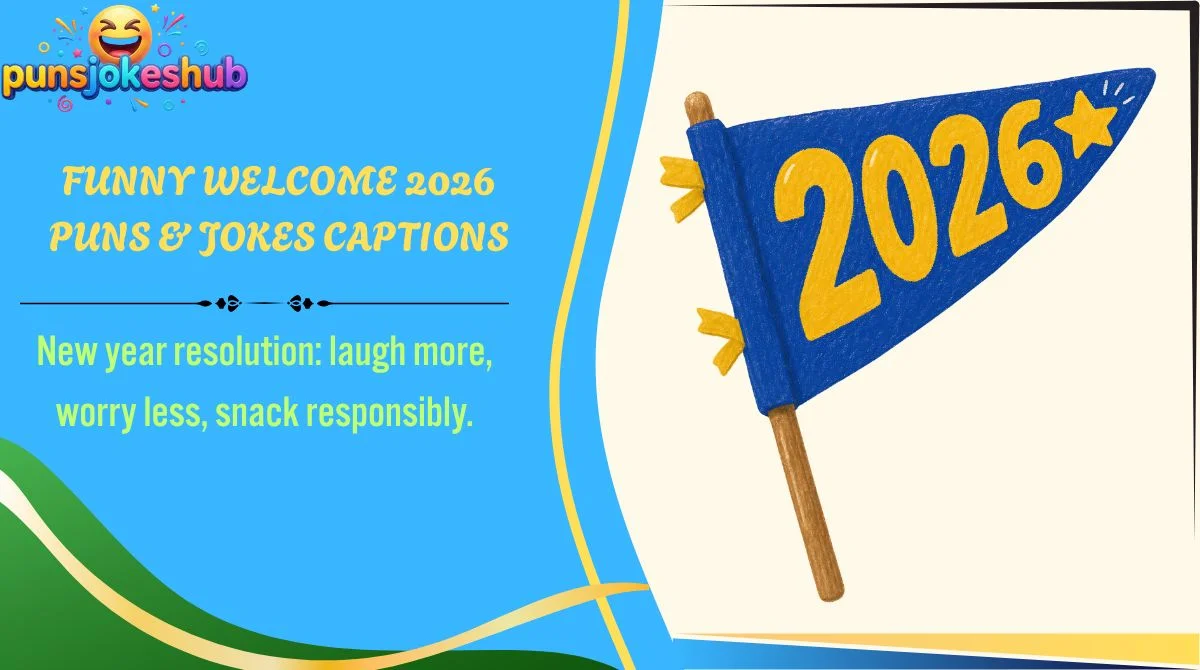 Funny Welcome 2026 Puns & Jokes Captions