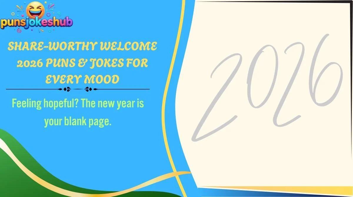 Share-Worthy Welcome 2026 Puns & Jokes for Every Mood