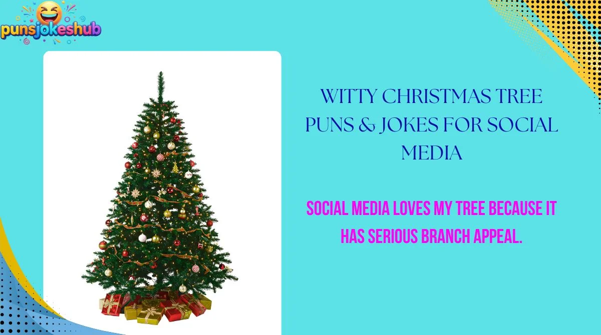 Witty Christmas Tree Puns & Jokes for Social Media