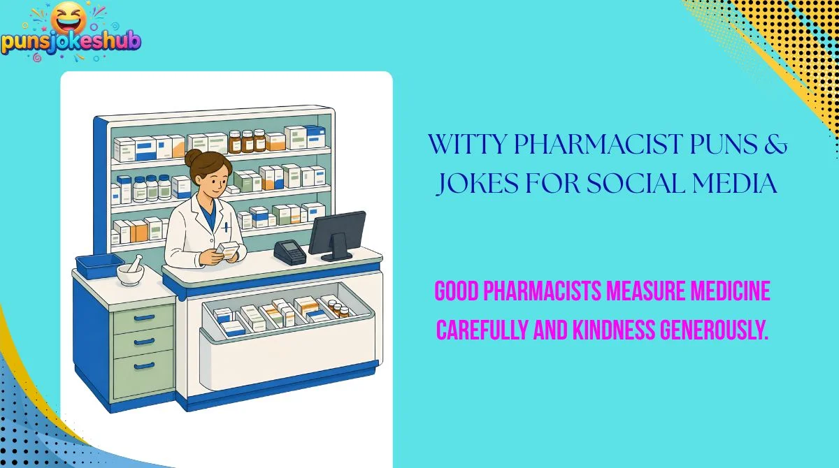 Witty Pharmacist Puns & Jokes for Social Media
