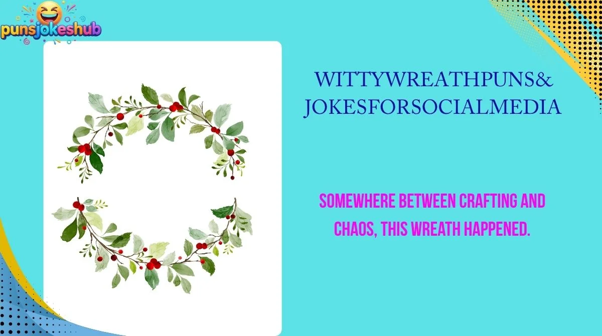 Witty Wreath Puns & Jokes for Social Media